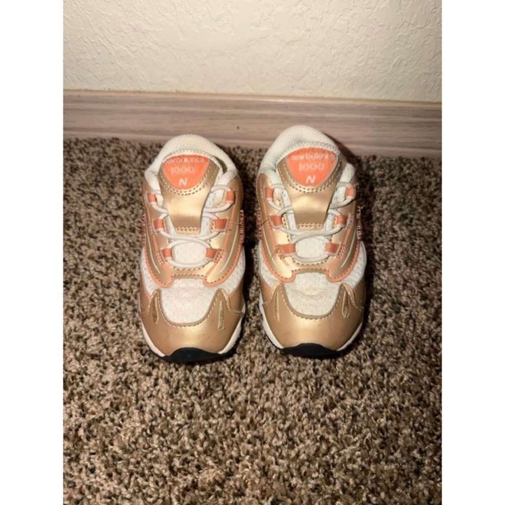 New Balance 1000 Kids Metallic Rose Gold Peach Sneakers IV1000MC